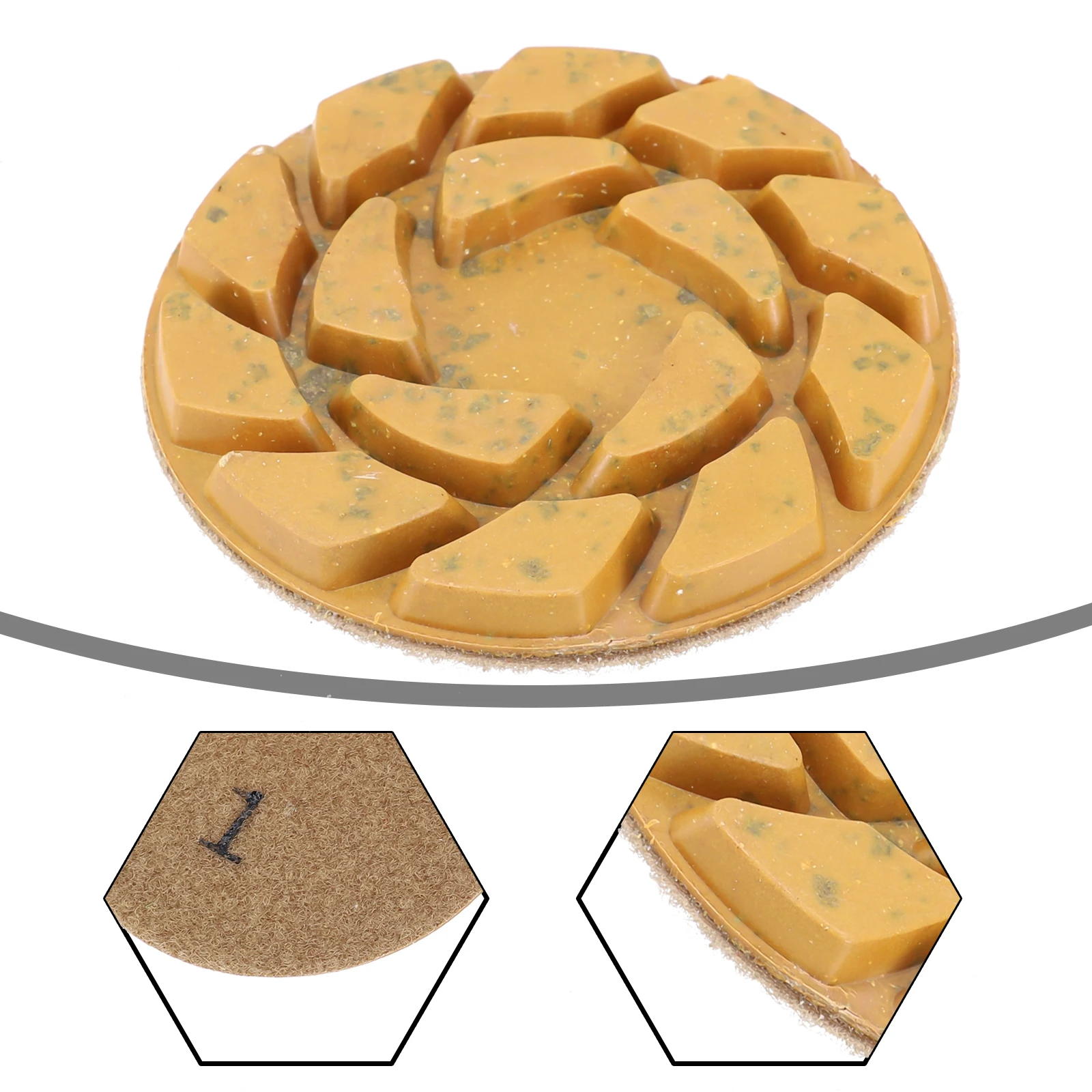 

Brand New Polishing Pad Diamond Powder And Resin Granite Stone Thick-ness 6mm Used For Marble Polishing 3 STEP SET 4 Inch