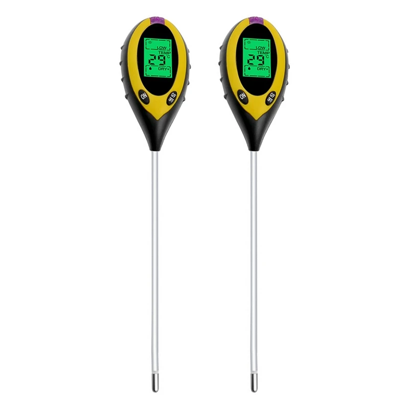 

2X 4 In 1 Soil PH Meter Tester Soil Tester PH Moisture Meter Temperature