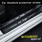 Защитная Наклейка на дверь автомобиля из углеродного волокна и текстурированной кожи для MITSUBISHI Lancer EX 10 Lancer X Outlander ASX Colt Pajero Sport