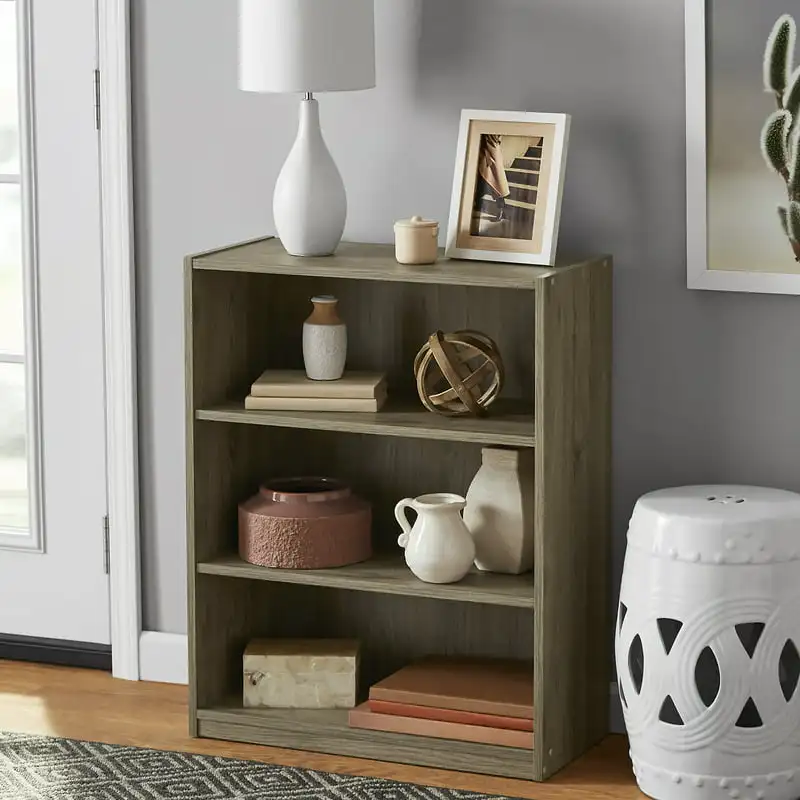 

Bookcase with Adjustable Shelves, Rustic Oak Shelves Bathroom organizer Organizers storage Bathroom shelves Shelf Bathroom acces