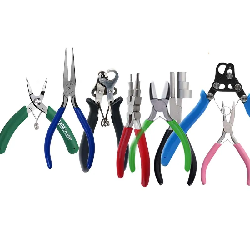 

pliers set Toothless Square flat Needle nose pliers Cutter Wire Looping Plier Jewelry Making Bead Wire Bending Tools Equipment