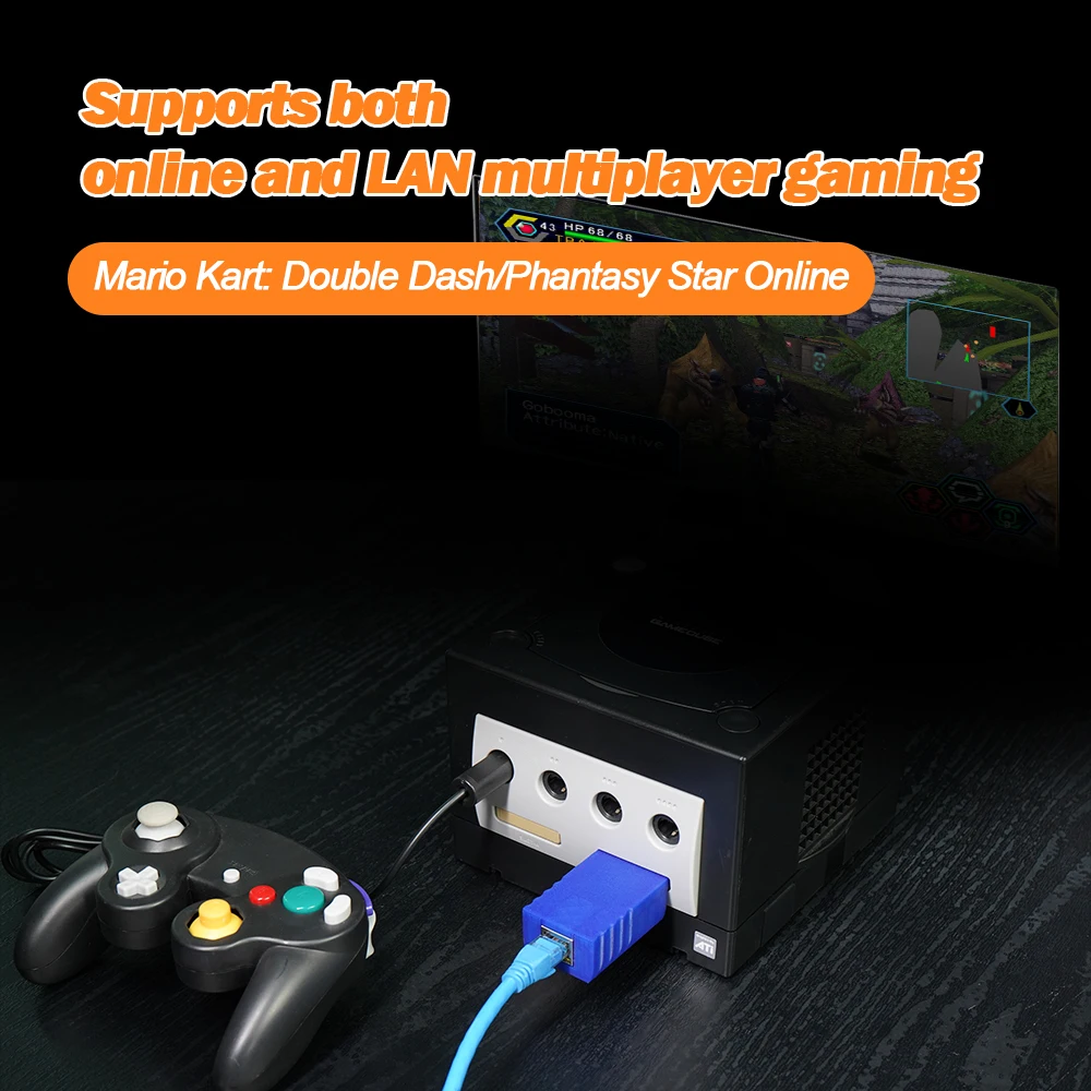 Широкополосный эмулятор ETH2GC онлайн и LAN мультиплеерный адаптер для Nintendo GameCube с