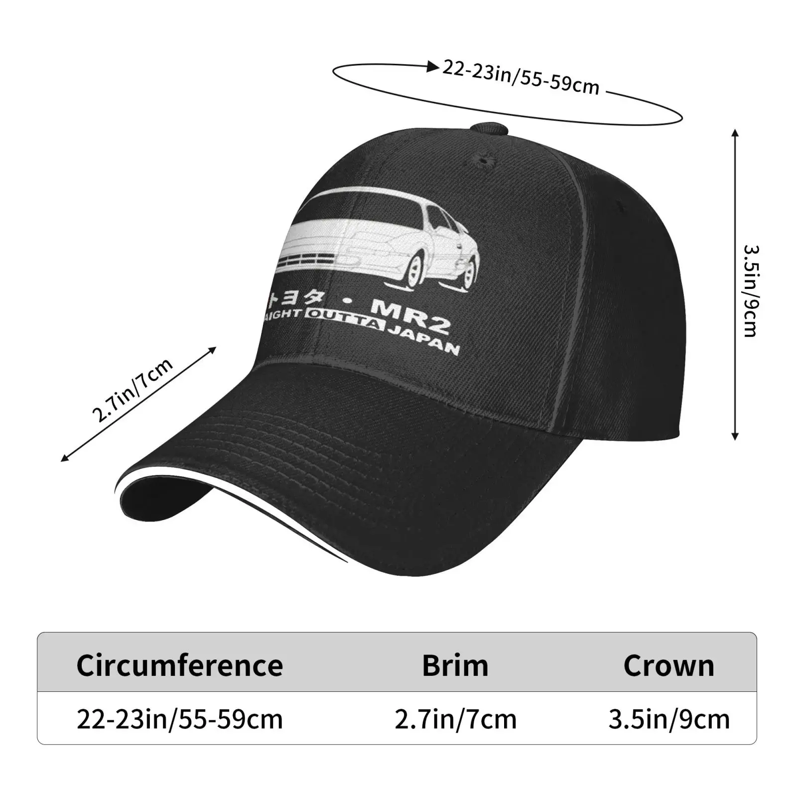 

Mr2 Sw20 89 99 Golf Cap Black Summer Hat Hats Baseball