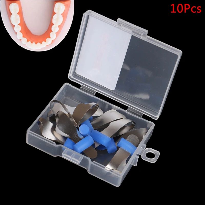 

New 10Pcs Dental Sectional Contoured Matrix Dental Orthodontic Twin Anterior Matrice Dentist Polyester Matrices