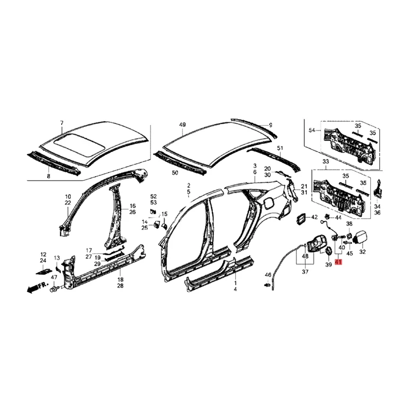 Силовой привод крышки топлива 74700-TBA-A02 в сборе для Honda Civic 2016-2021 прочный топливный