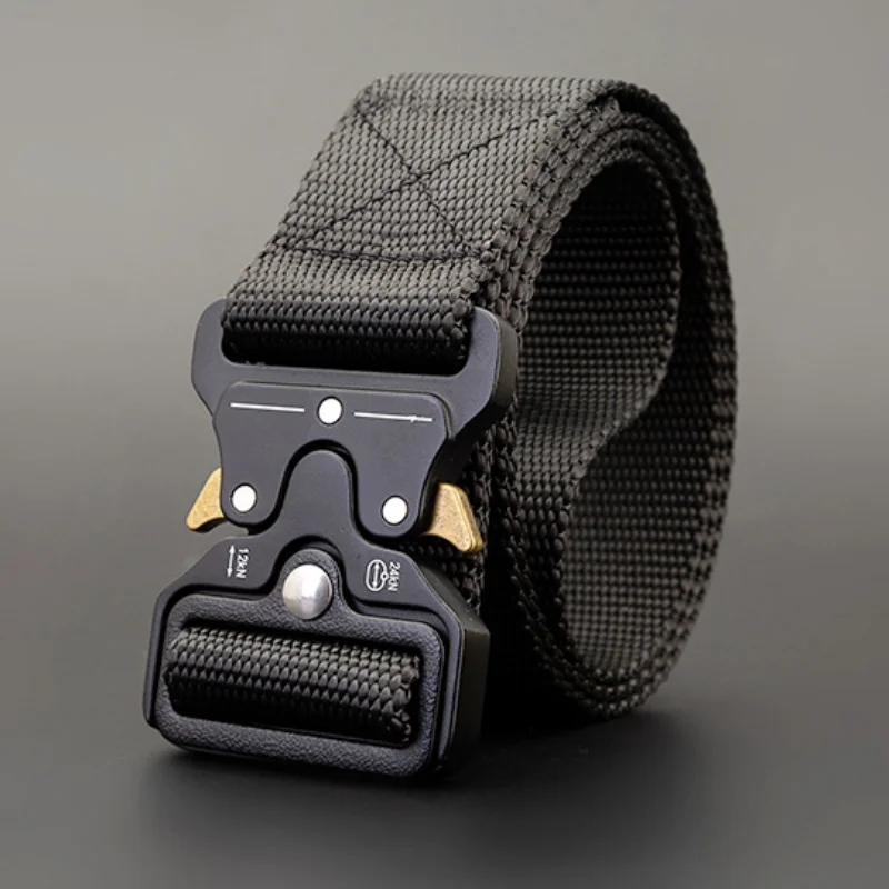 belt men outdoor hunting metal tactical belt multi-function alloy buckle high quality Marine Corps canvas belt for men