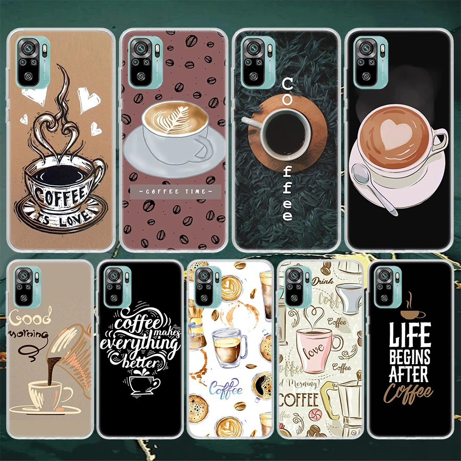 Coffee Wine Cup Soft Phone Case For Xiaomi Redmi 10 10A 10C 9 9A 9C 9T 8 8A 7 7A 6 6A S2 K20 K40 Pro 10X K30 Prime Coque