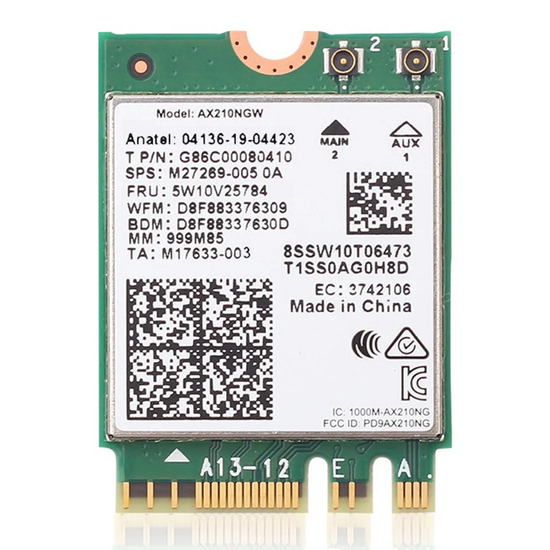 

Dual Band WI-FI 6E AX210 Wireless AX210NGW 2.4Gbps 802.11AX Wireless Wi-Fi 6 AX200 for M.2 NGFF Wlan WiFi Card