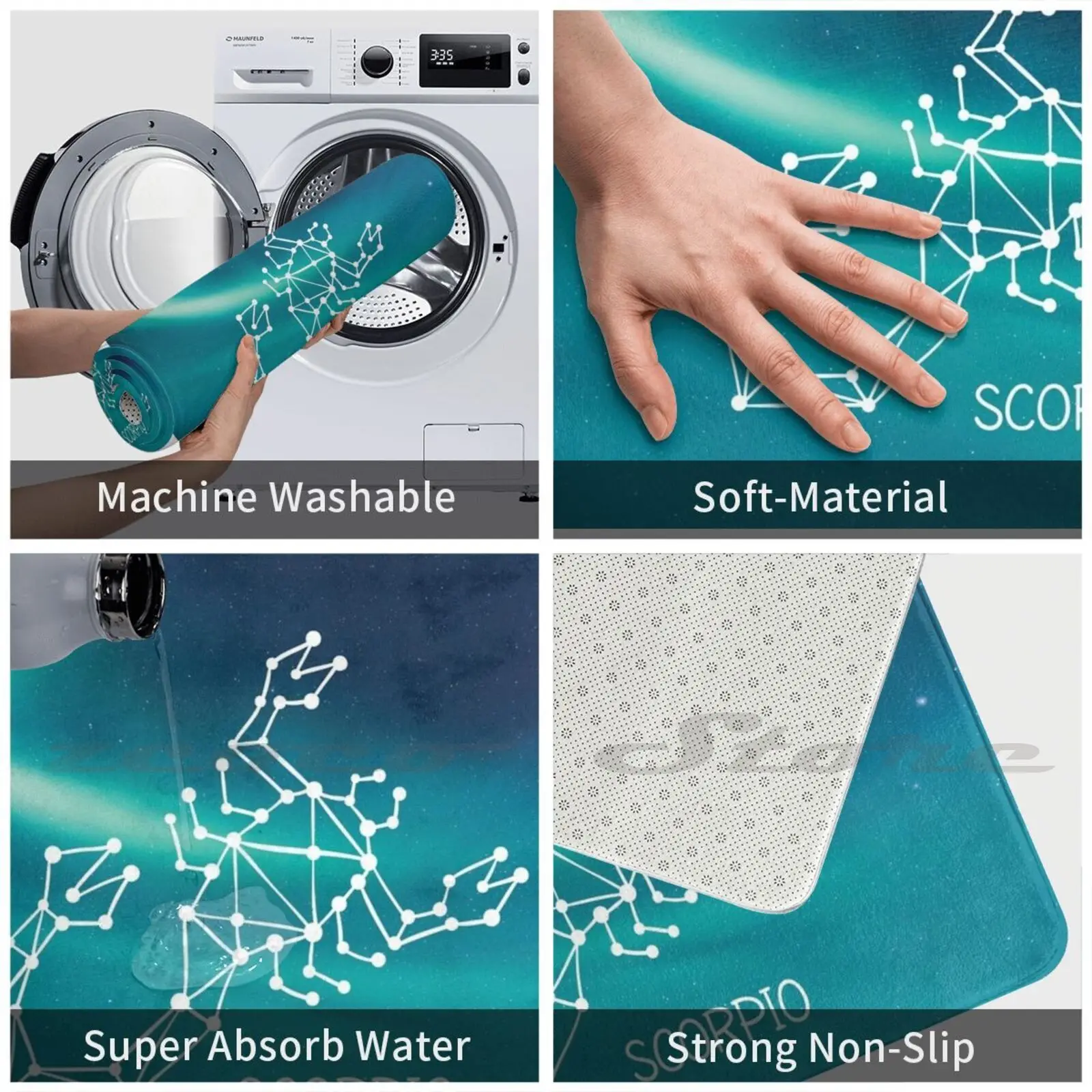 Маска-коврик со знаками Зодиака скорпиоскопом на день рождения нескользящий