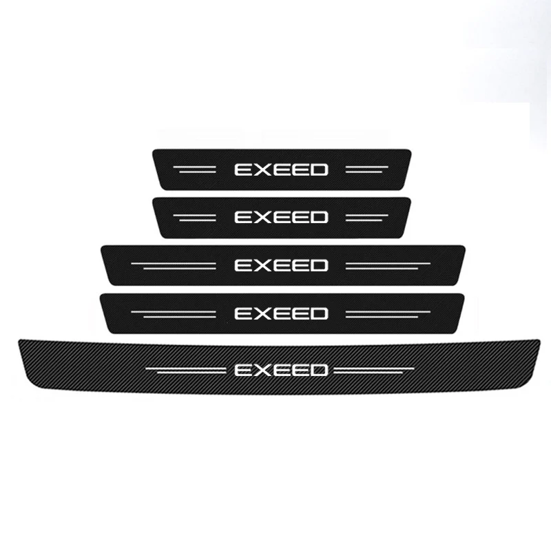

Наклейка на заднюю дверь автомобиля из углеродного волокна, наклейка на бампер для Chery Exceed Logo TX LX 2019 2020 2021 1,6 T, аксессуары