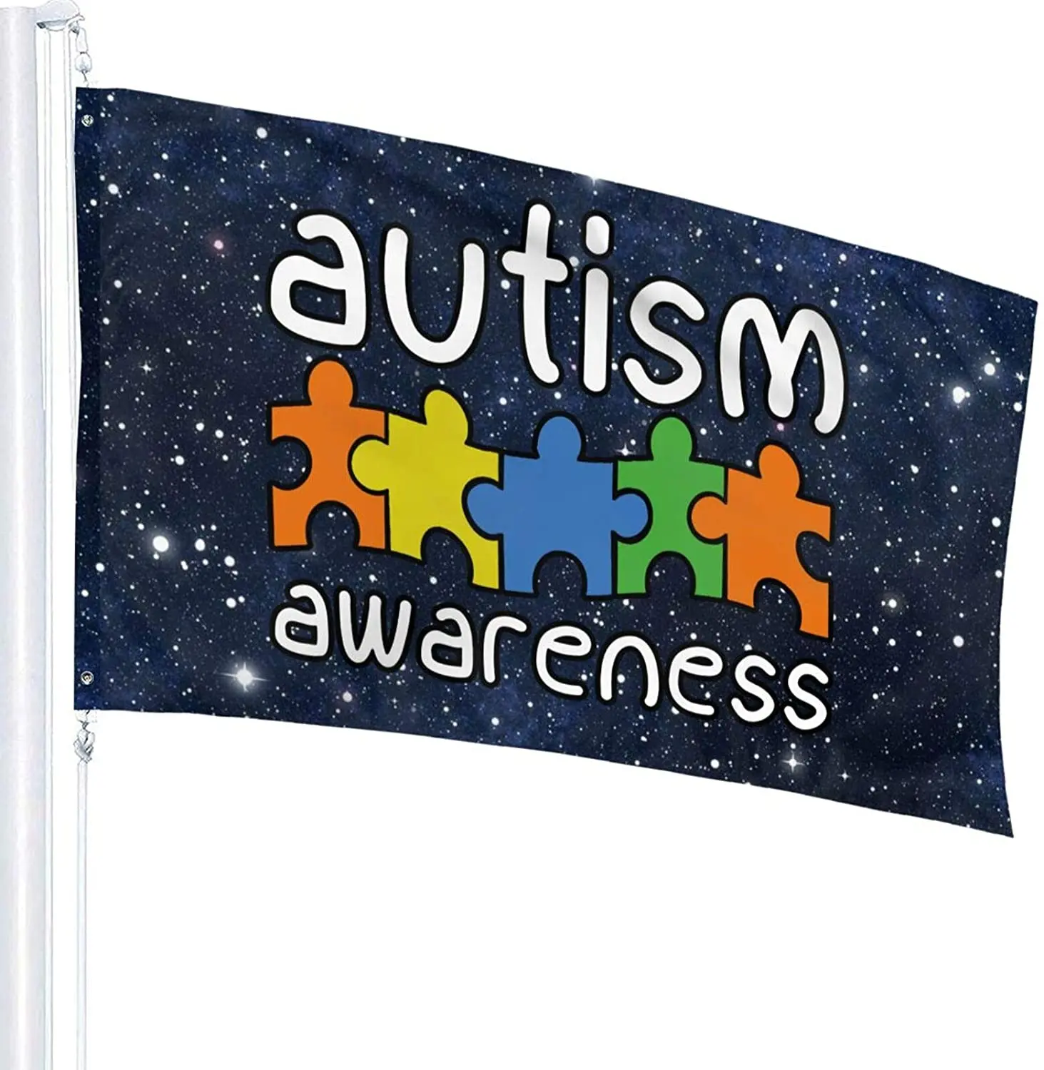 

Autism Awareness Flag 3x5 Foot Durable and Fade Resistant,Perfect for Any Balcony Or Courtyard,Garden Decorative Banner