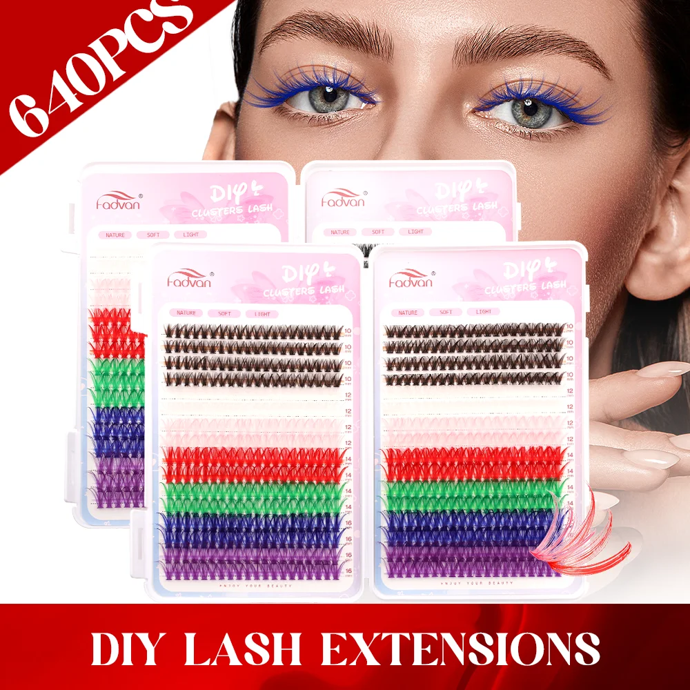 Ресницы Накладные разноцветные большого объема 30D 40D сделай сам книжка с одним