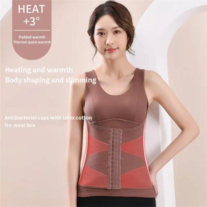 Autumn And Winter Derong Constant Temperature Heat Insulation Vest Women's Underwear Thickened Velvet Body Shaping Warm Top