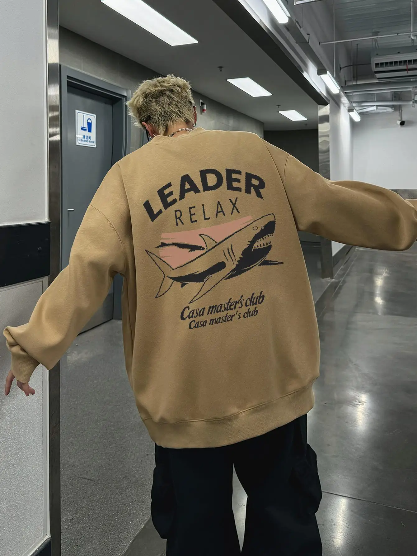 Свитшот мужской винтажный с принтом акулы модная одежда в стиле хип-хоп Пуловеры