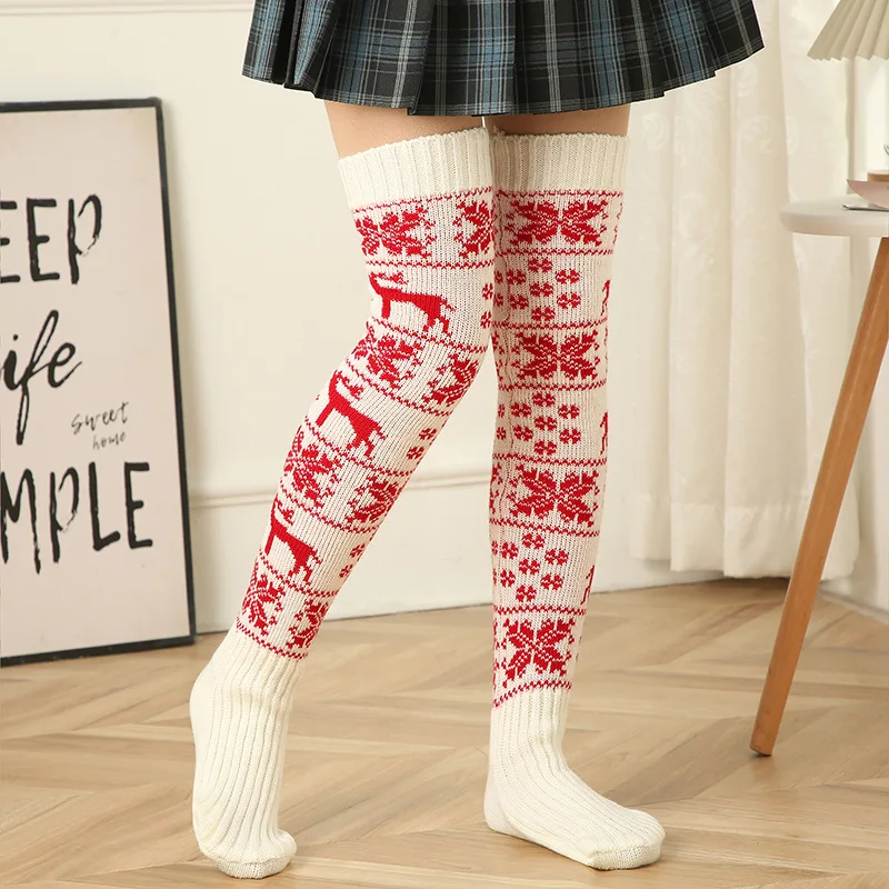 

Women Stockings Sexy Socks Striped Thigh High Warm Stockings for Winter Girls Skirt bottoming Base Knee high Socks Fashion 2023