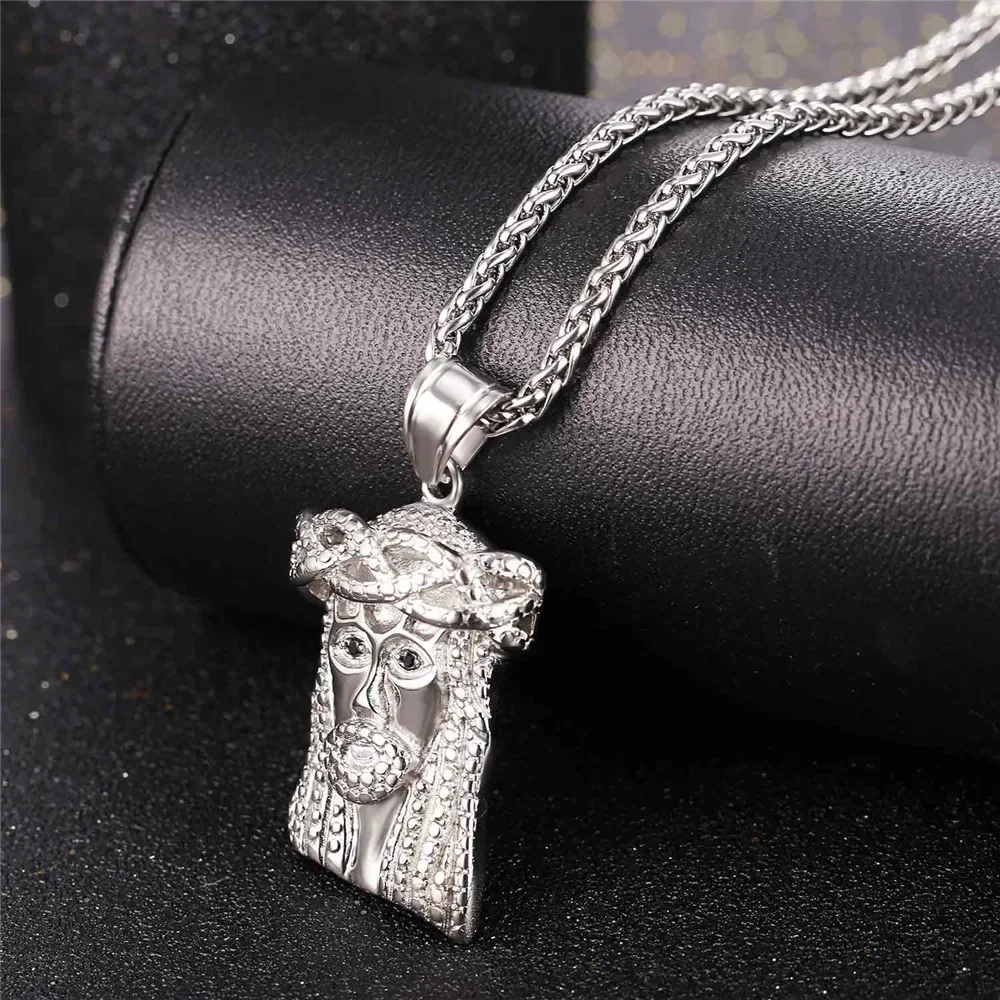 Модное ожерелье с подвеской Иисуса из нержавеющей стали для мужчин и женщин