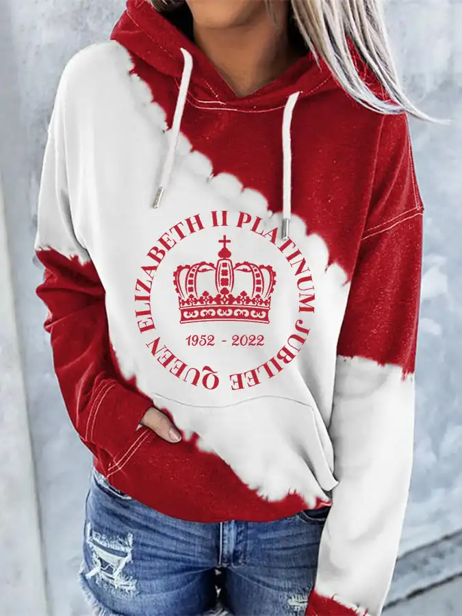 

Women's Queen's Print Casual Hoodie