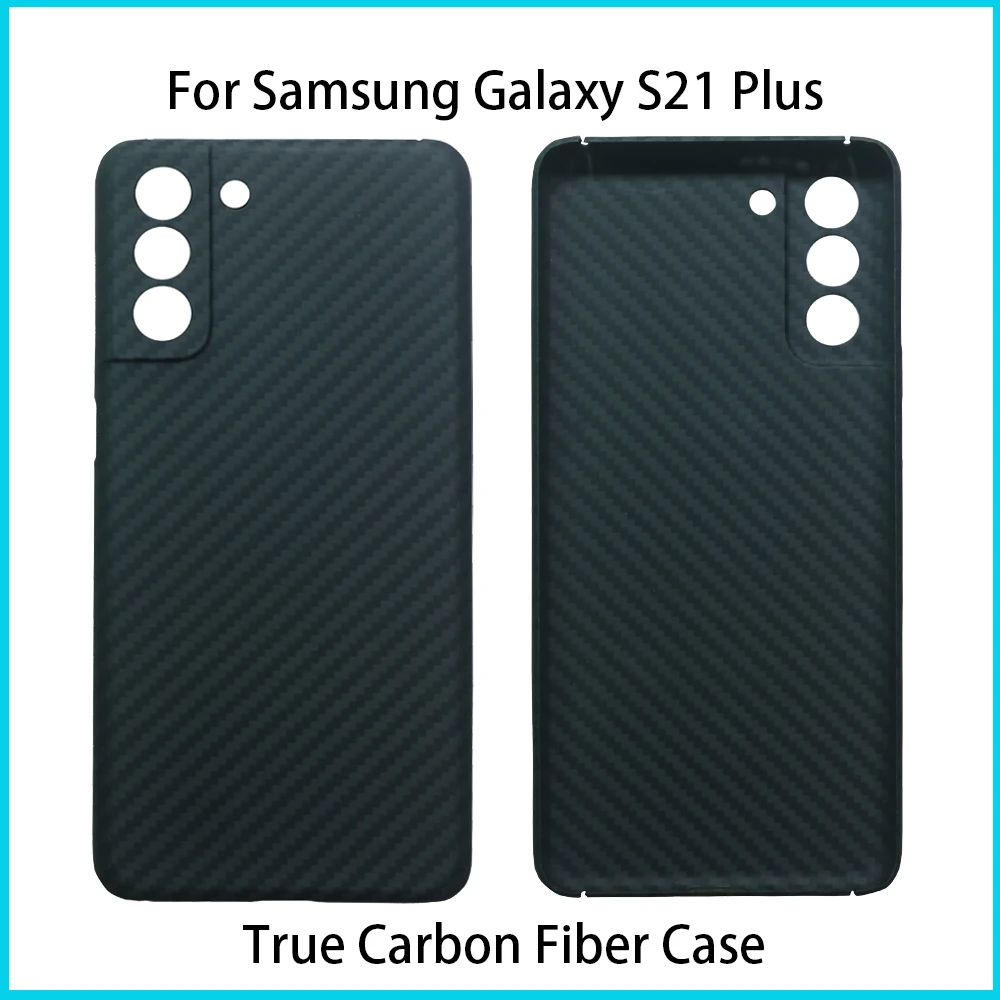 

Smhdmy Real Pure Carbon Fiber Protective Case For Samsung Galaxy S21 Plus Ultra-Thin Aramid Carbon Fiber Phone Case Hard Cover