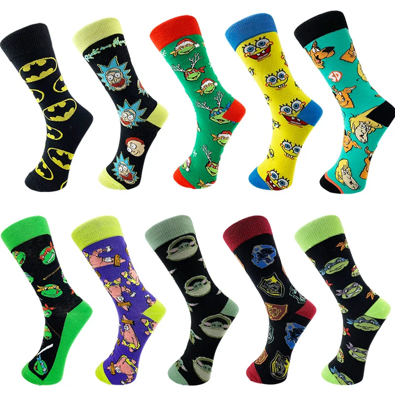 Kawaii SpongeBob SquarePants Socks Cartoon Patrick Star Cotton Anime Socks Basketball Socks Christmas Creative Birthday Gifts