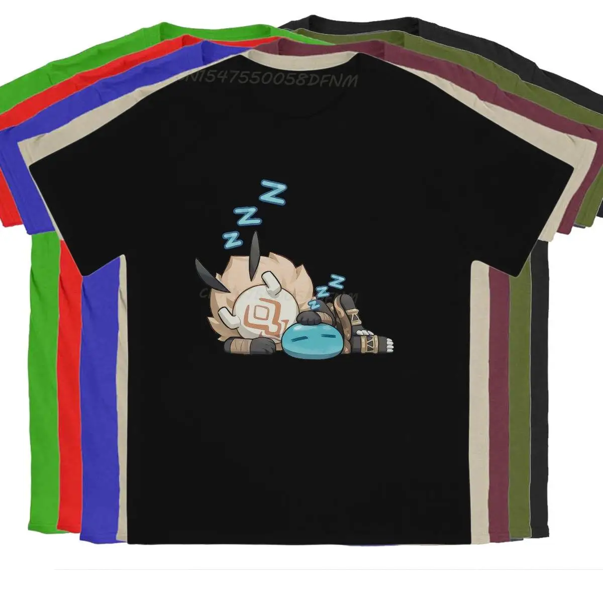 

Novelty Hilichurl Hydro Slime T-Shirt for Men Summer Tops Cotton T-shirts Genshin impact Men Graphic Tees Gift Men Clothing