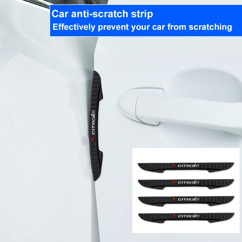 

4pcs Auto Anti-Collision Strips Car Door Edge Bumper Scratch Protector Stickers Tools For Citroen C1 C3 C5 C6 BX CX GT C4 Cactus