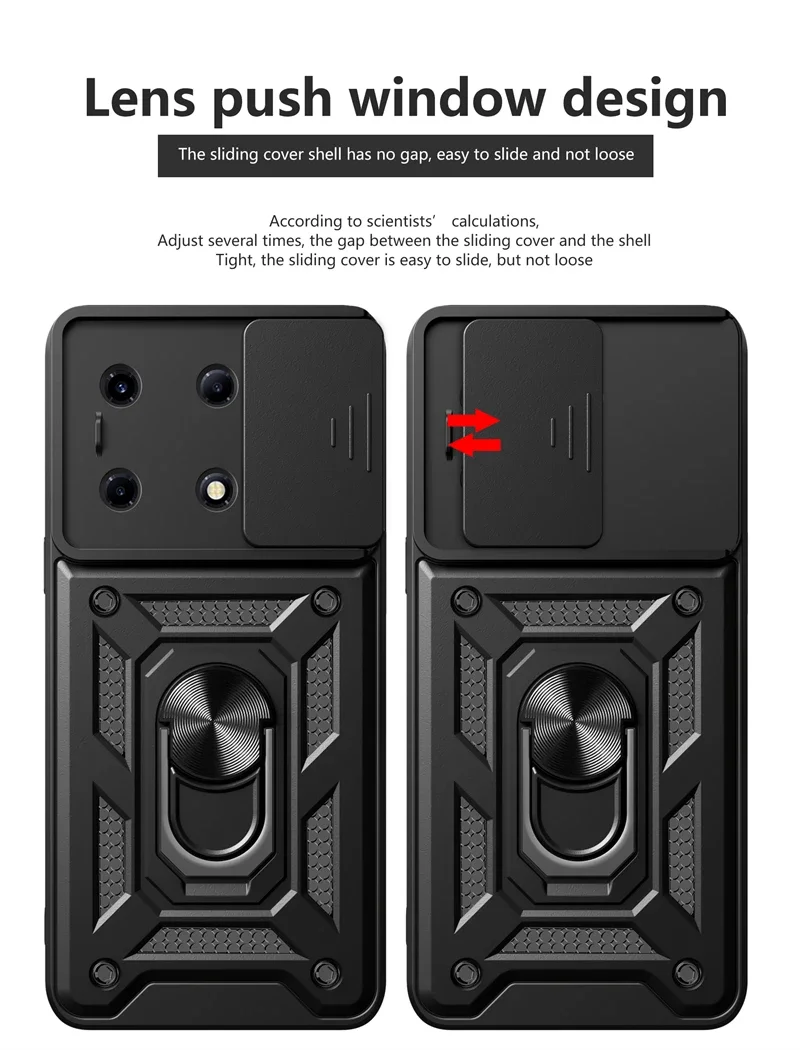 Для Infinix Note 30 VIP 5G X6710 чехол Armor слайд-камера для телефона 6 78 &quotавтомобильная