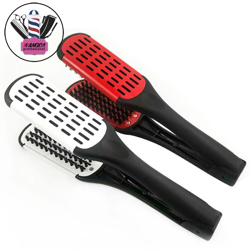 

V-образная расческа для парикмахерской, двусторонняя щетка, зажим, выпрямитель, инструменты, профессиональный выпрямитель для волос при выс...