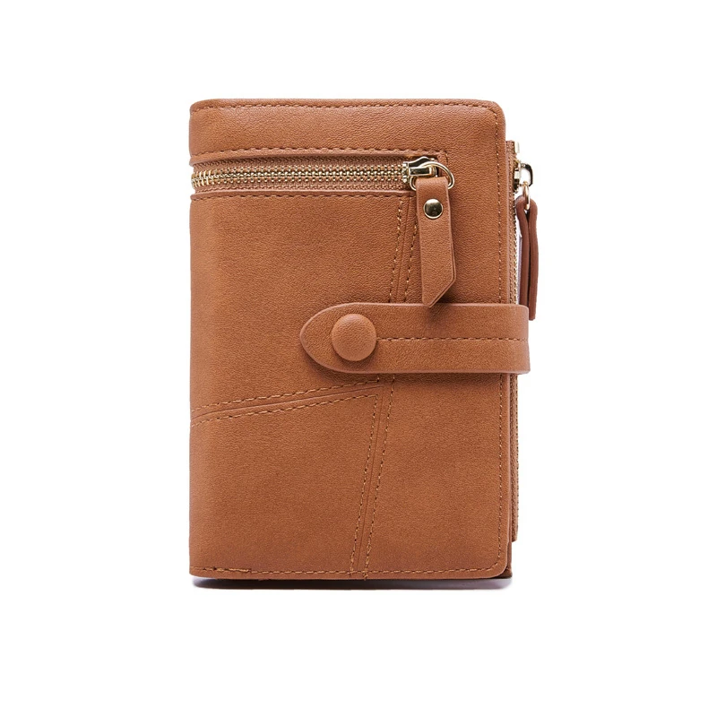 

2022 Small Women Zipper Wallet Short PU Leather Female Coin Purses Hasp Clutch Credit Card Holder Money Bag Handbags Card Holder