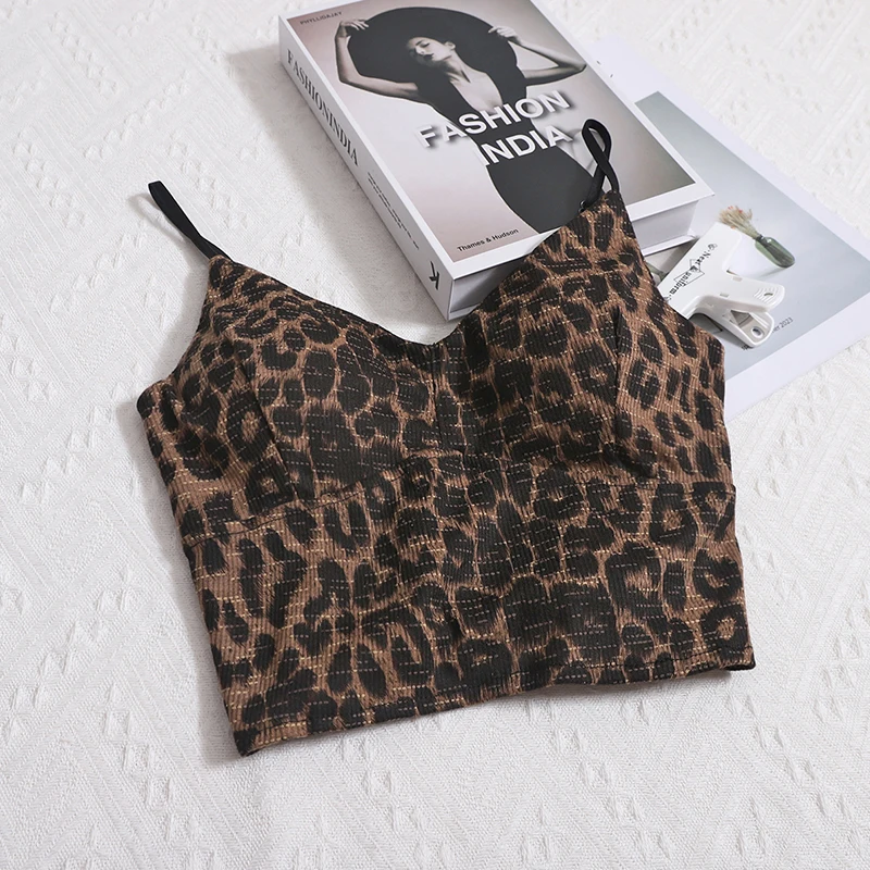 Камзол женский сексуальный с леопардовым принтом короткие майки осень новая