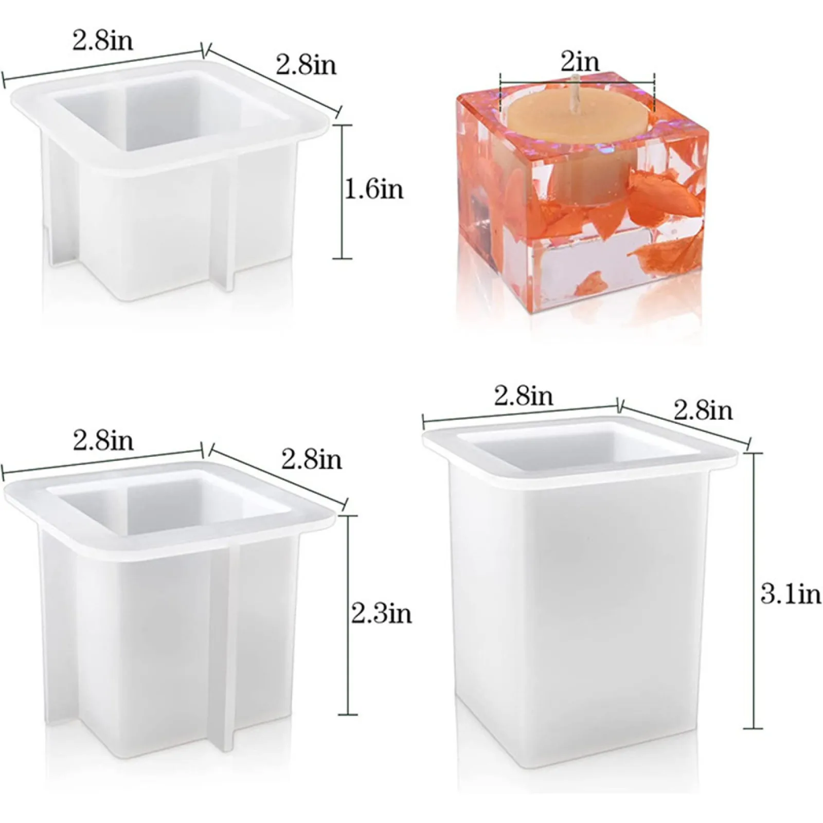 Mould Soap Silicone Mold Tealight Holder Crystal Epoxy Resin Mold Candle Making Tool Handmade Diy Craft