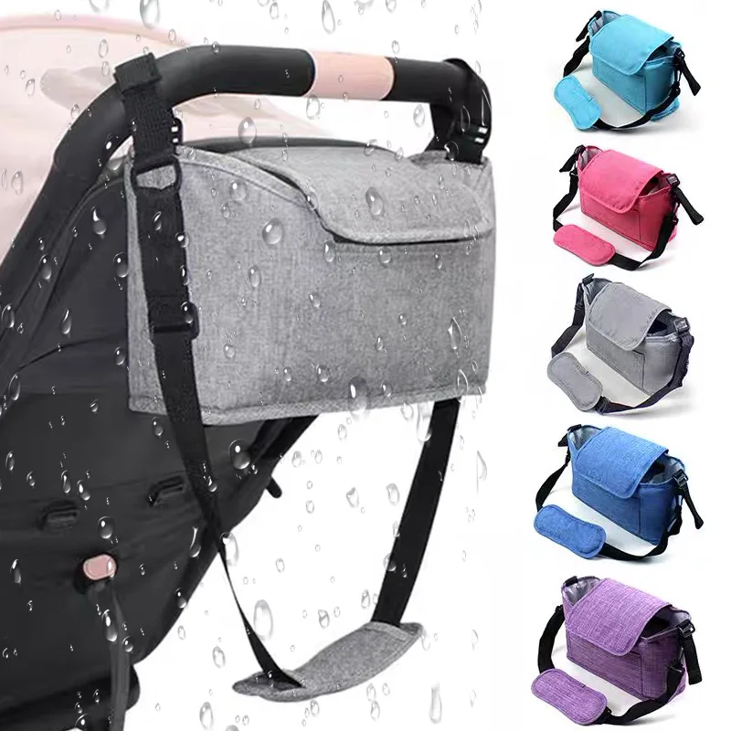 

Baby Stroller Bags Large Capacity Diaper Organizer Mommy Travel Shoulder Crossbody Bag Baby Car Hanging Portable Maternity Pouch