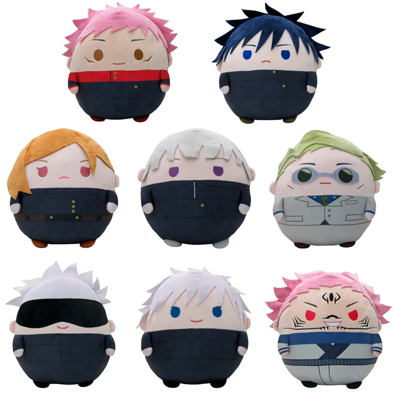 

30cm Jujutsu Kaisen Toys Anime Doll Fat Type Pillow Tumbler Toy Child Gift