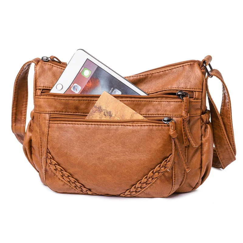 Винтажная сумка на плечо для женщин дизайнерский мессенджер из