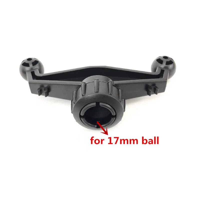 

17mm Dual Ball Head Base Car Mobile Phone One-to-two Holder Mount for Car Dashboard Suction Cup Fixed Phone bracket Accessories