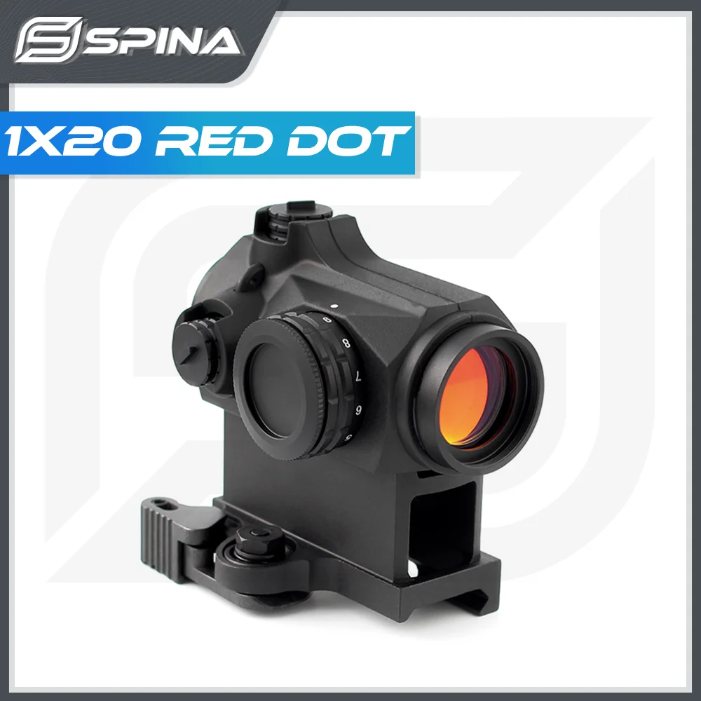 SPINA OPTICS 1x20 Red Dot Sight Hunting Scope Optical Sight Tactical IPX6 Waterproof QD Mount For Armed .223 5.56 .308 7.62