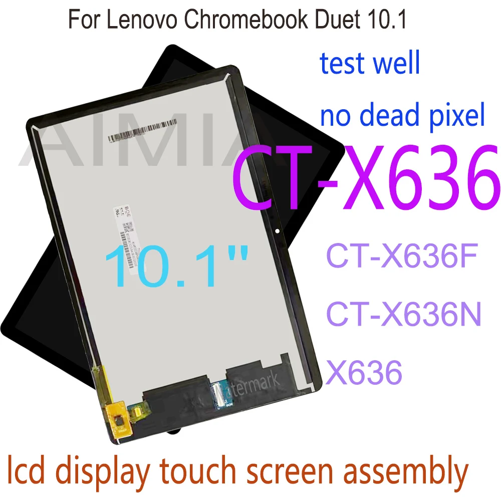 Протестированный ЖК-дисплей 10 1 дюйма для lenovo chromebook duet ct-x636 ct-x636f x636 с сенсорным