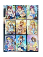 9pcsset acg beauty lingerie girls swimsuit bikini refraction sexy girls hobby collectibles game anime collection cards
