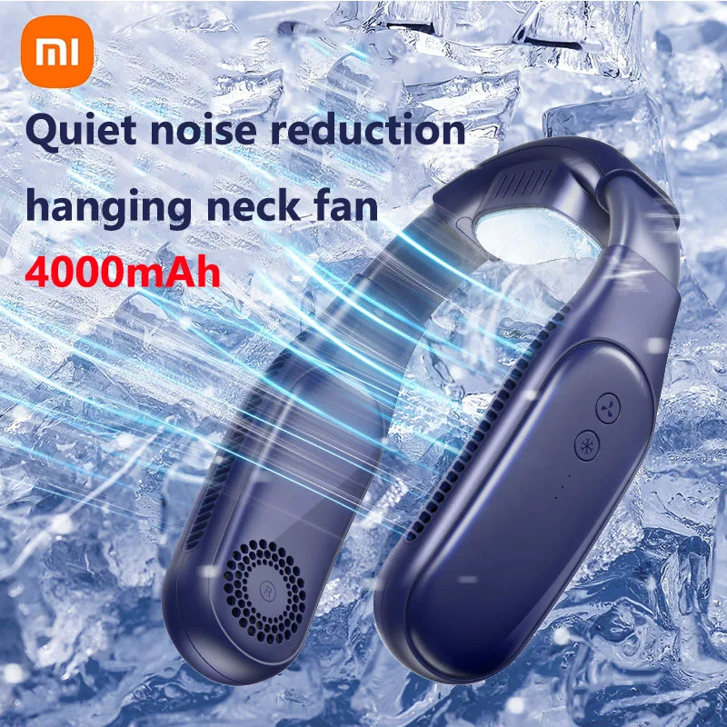 Xiaomi Hanging Neck Fan Mobile Air Conditioner Cooler Outdoor Portable Bladeless Fan USB 4000mAh Rechargeable Neck Cooling Fan