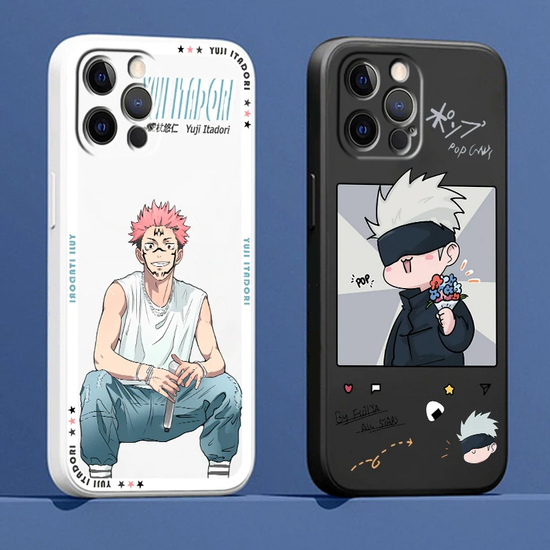 

Phone Case For Apple iPhone 14 13 12 Mini 11 XS Pro Max X XR SE 2020 Plus Cover Anime Jujutsu Kaisen Japan Liquid Rope Funda