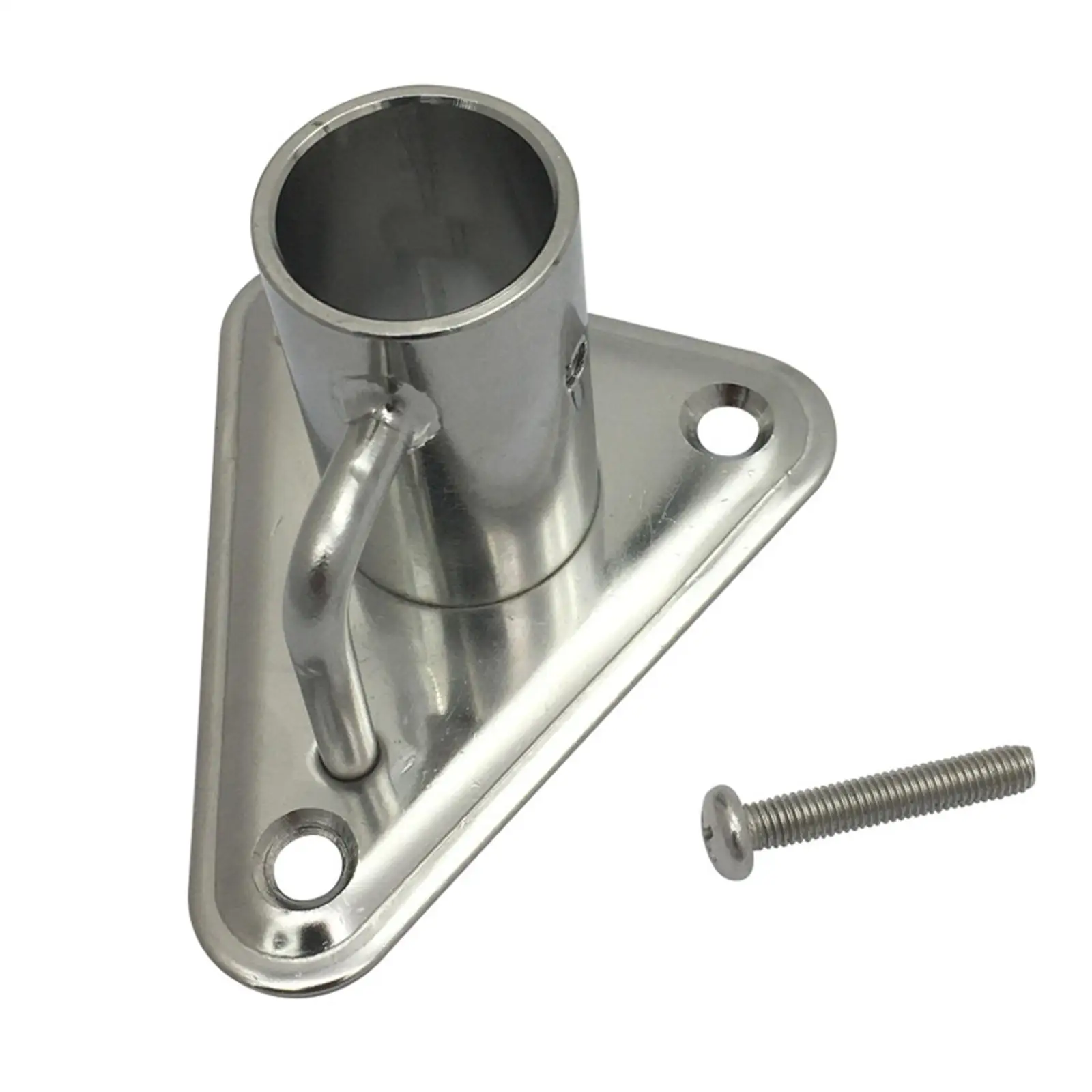 

Marine Stanchion Socket, 90° with Triangular Base 316 Stainless Steel for 25mm Tube Anti Rust, for Fishing Boat.