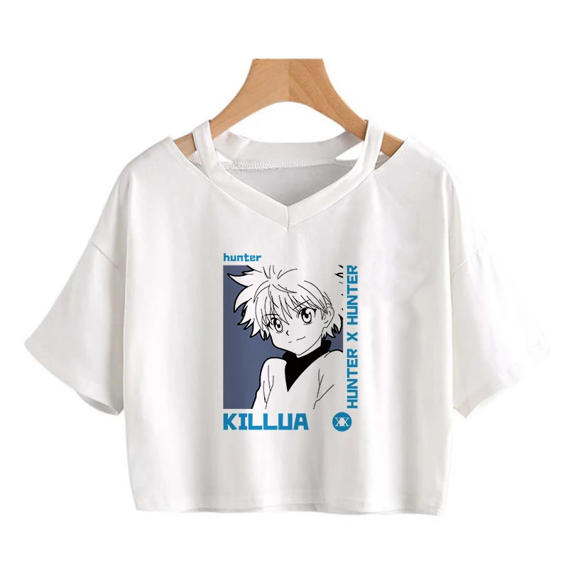 Kawaii Hunter X Killua Zoldyck Футболка женская японская аниме футболка Kurapika Hisoka Hxh &quotМанга&quot