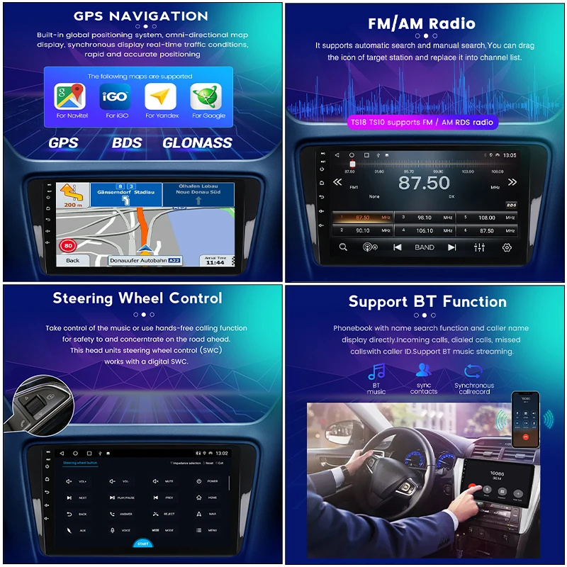 Автомагнитола для Kia RIO 4 X-Line 2016 2017 2018 2019 GPS мультимедийный видеорегистратор |