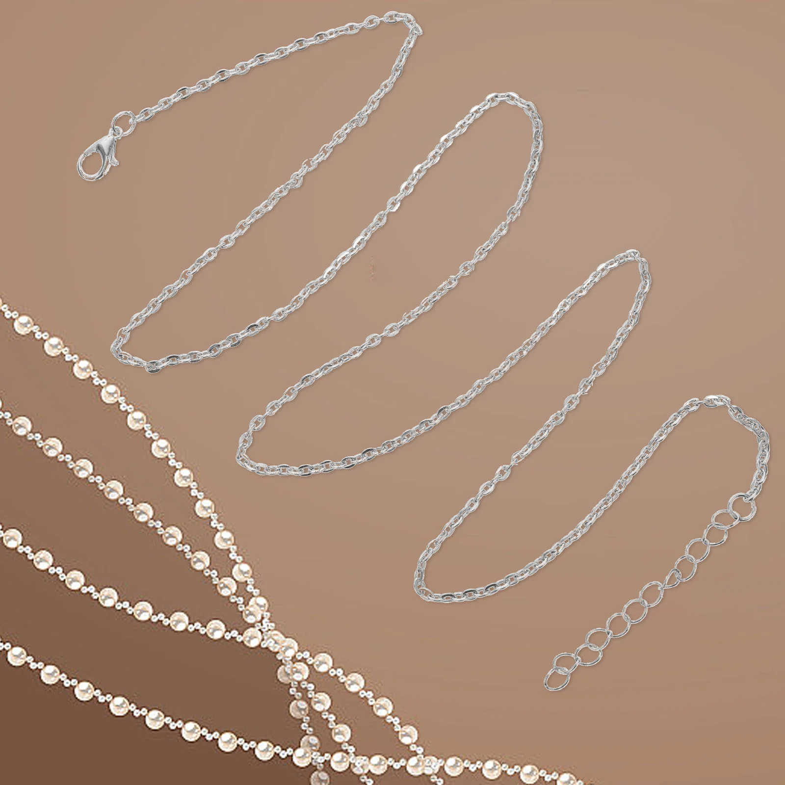 

DIY Chain Necklace Metal Clasp Making Supplies Multi-function Bulk Necklaces Choker