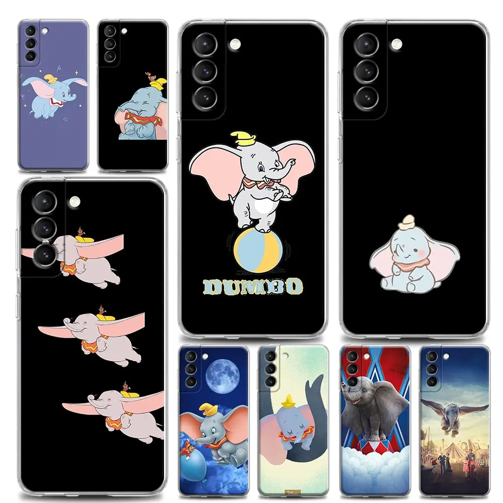 

Clear Phone Case for Samsung S9 S10 S10e S20 S21 S22 Plus Lite Ultra FE 4G 5G Soft Silicone Case Cover Cute Cartoon Dumbo