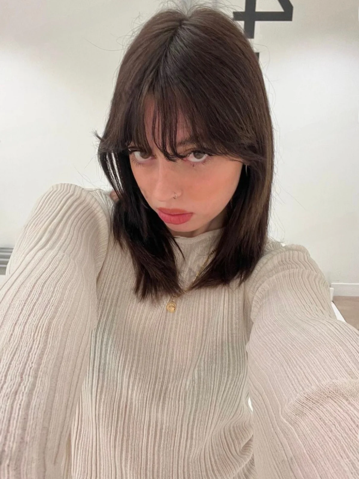 Vintagetang Ретро полувысокий воротник с деревянными ушками и длинными рукавами