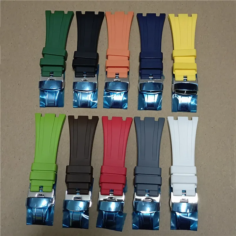 

Wholesale Men's AP Silicone Watchband 27mm Watches Bracelet Fit Casio G-Shock GA-2100 with Automatic Butterfly Folding Buckle