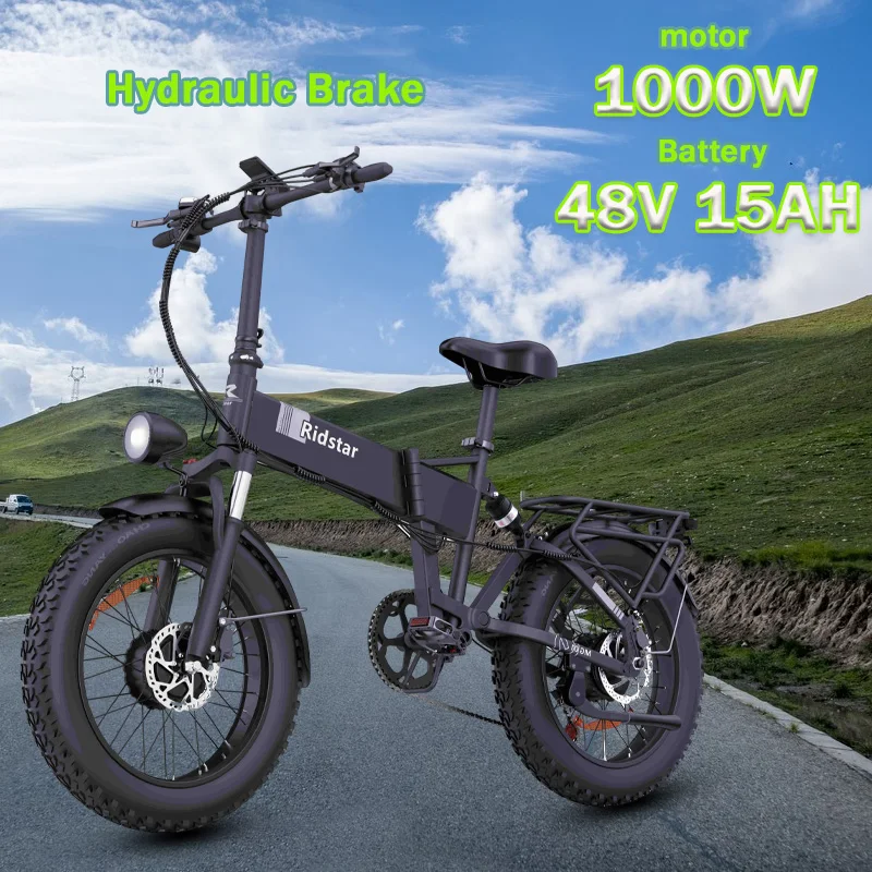 Электрический велосипед H20 1000 Вт 48 В 15 Ач мощный мотор литиевая батарея снежный