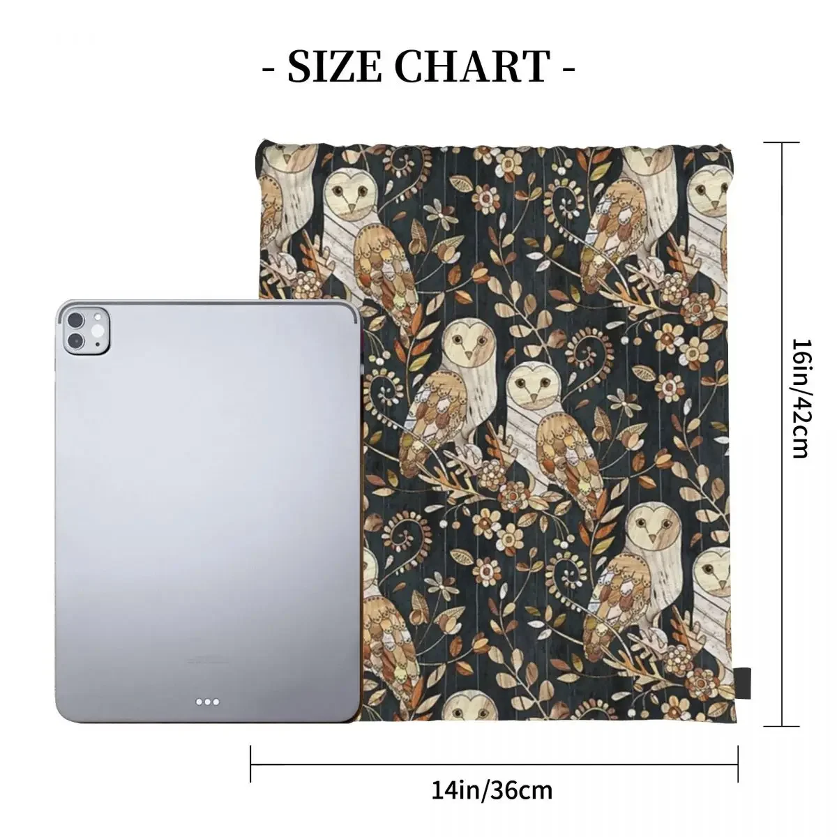 Деревянный рюкзак с коллажем в виде совы из страны чудес портативные сумки на