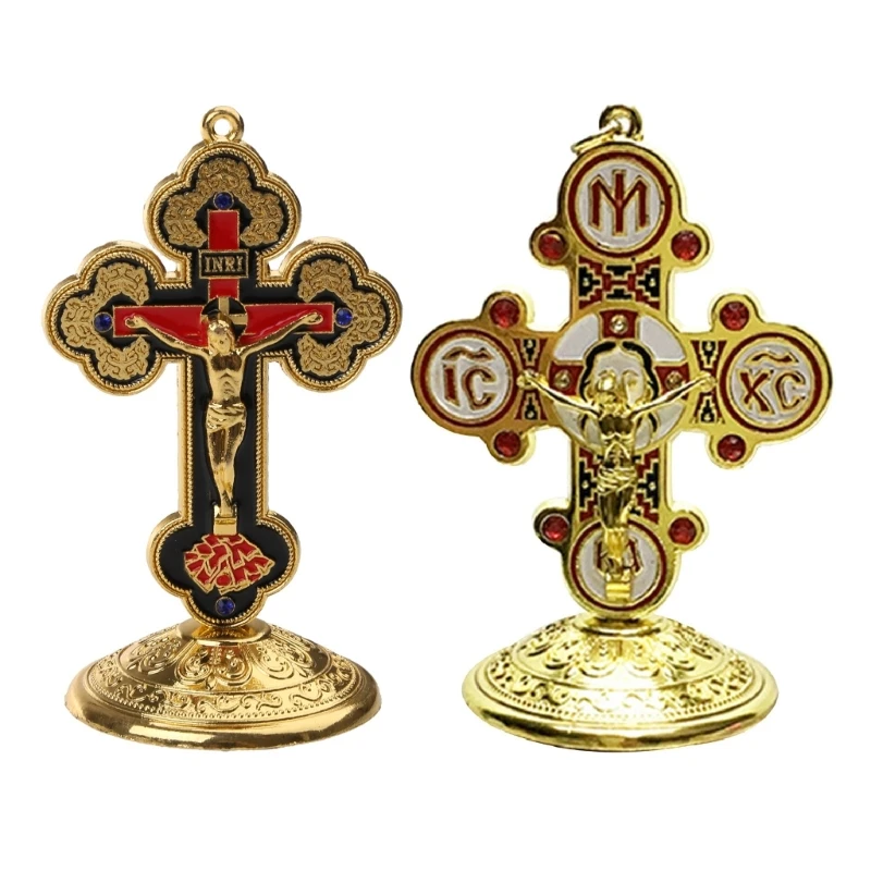 

Rotatable Stand for Cross Crucifix Ornament Home Chapel Car Decoration P15F