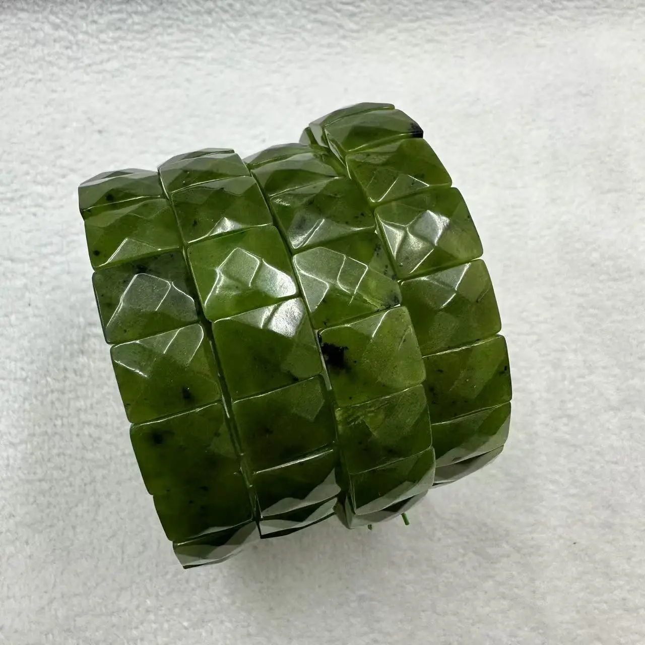 AAAA хорошее качество натуральный нефрит/канадский нефритовый камень браслет с